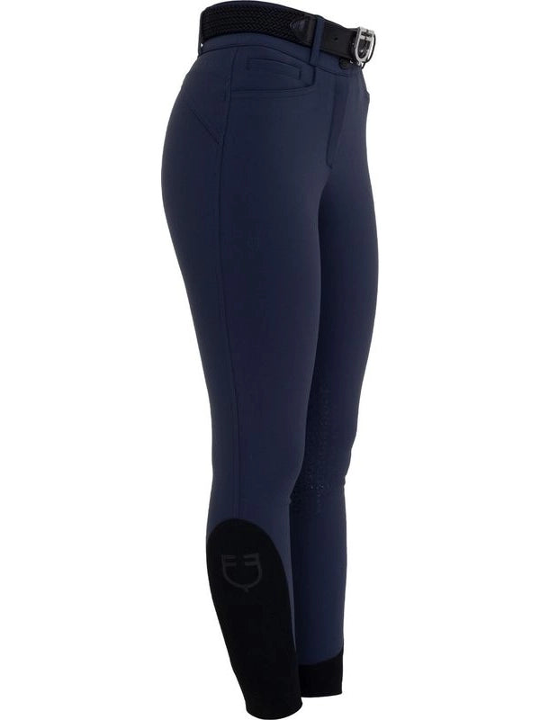 Pantaloni donna vita alta con grip al ginocchio
