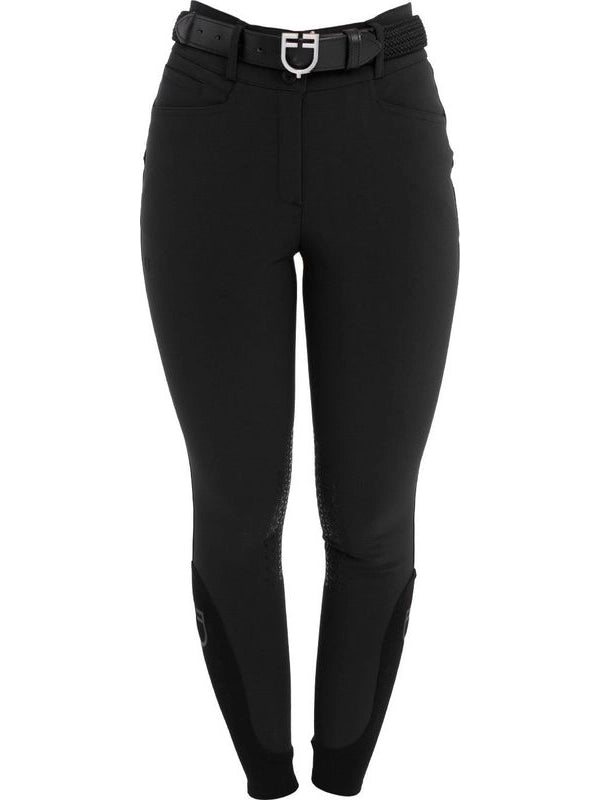 Pantaloni donna vita alta con grip al ginocchio