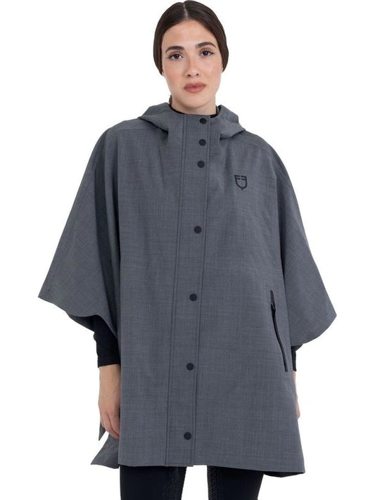 Mantella donna anti pioggia in misto lana