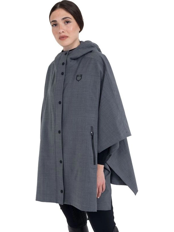 Mantella donna anti pioggia in misto lana