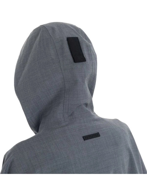 Mantella donna anti pioggia in misto lana