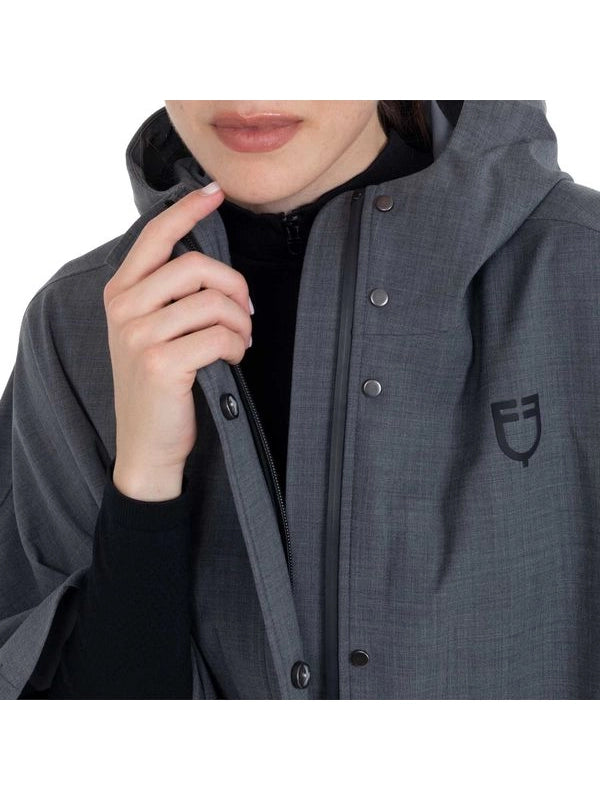 Mantella donna anti pioggia in misto lana