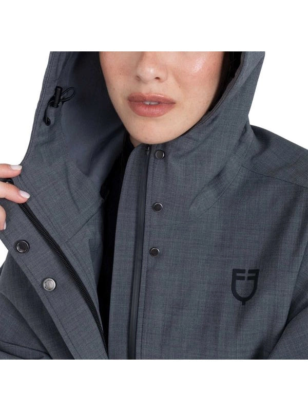 Mantella donna anti pioggia in misto lana