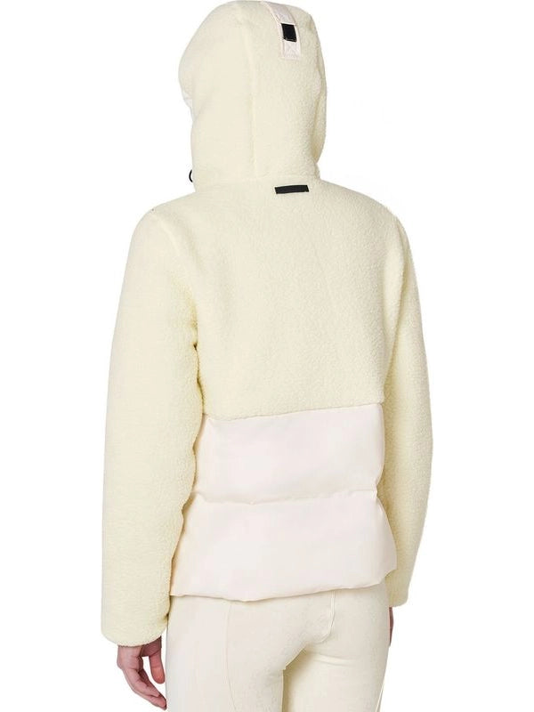 Giacca piumino donna con inserti in teddy
