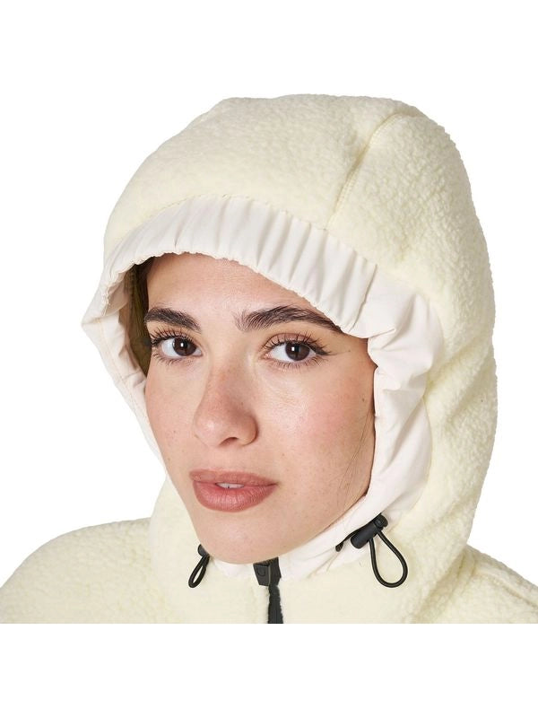 Giacca piumino donna con inserti in teddy