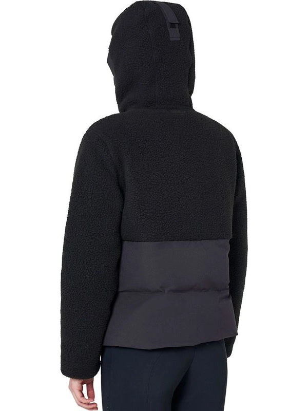 Giacca piumino donna con inserti in teddy