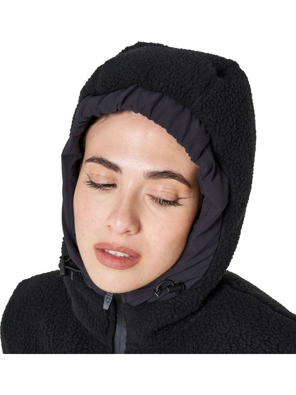Giacca piumino donna con inserti in teddy