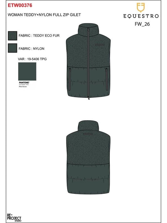 Smanicato donna con inserti in pile teddy