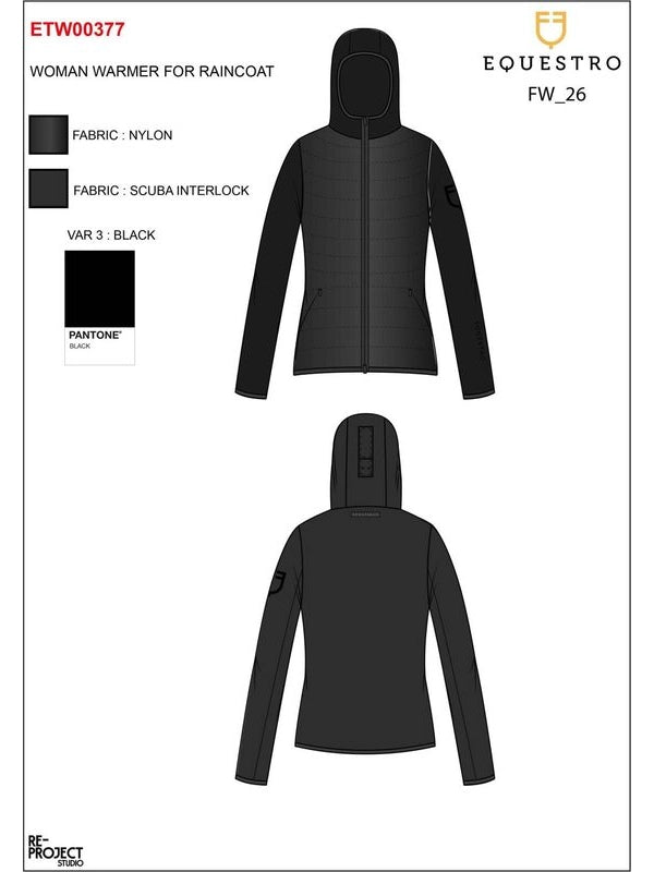 Capospalla tecnico donna con imbottitura frontale