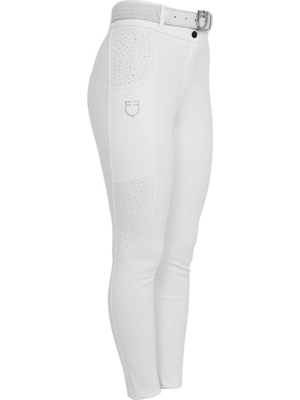 Pantaloni donna vita alta full grip con strass