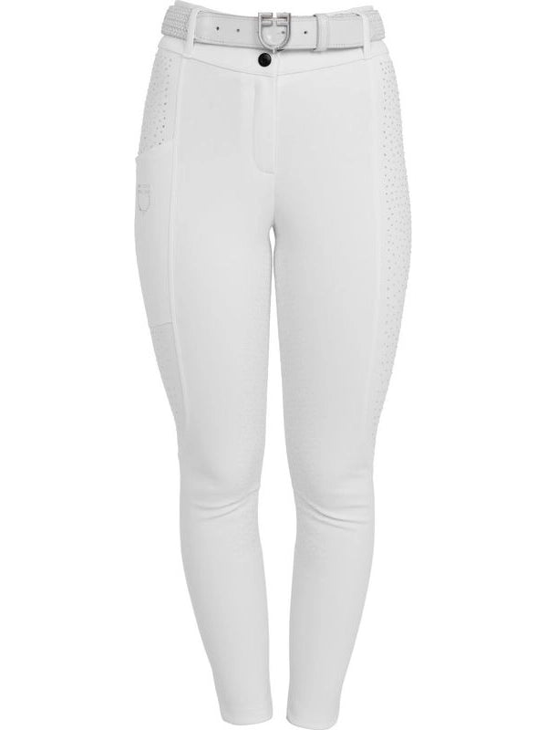 Pantaloni donna vita alta full grip con strass