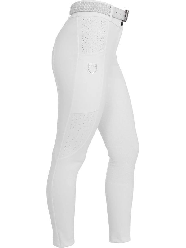 Pantaloni donna vita alta full grip con strass