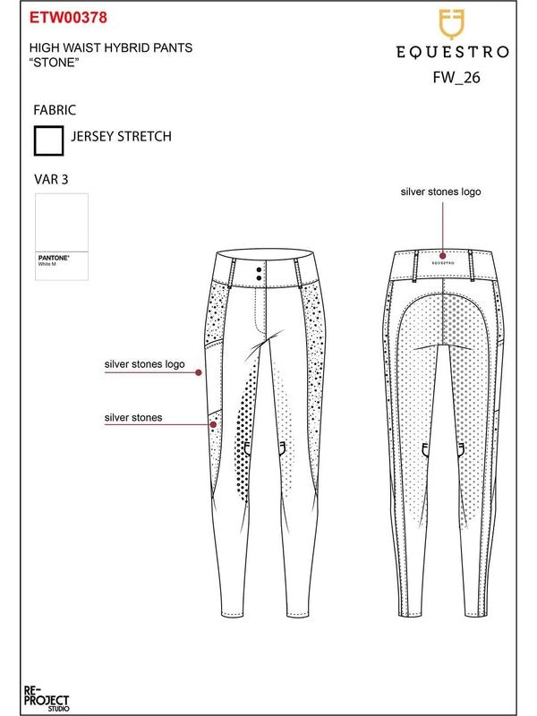 Pantaloni donna vita alta full grip con strass