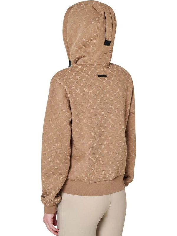 Felpa donna monogram con cappuccio