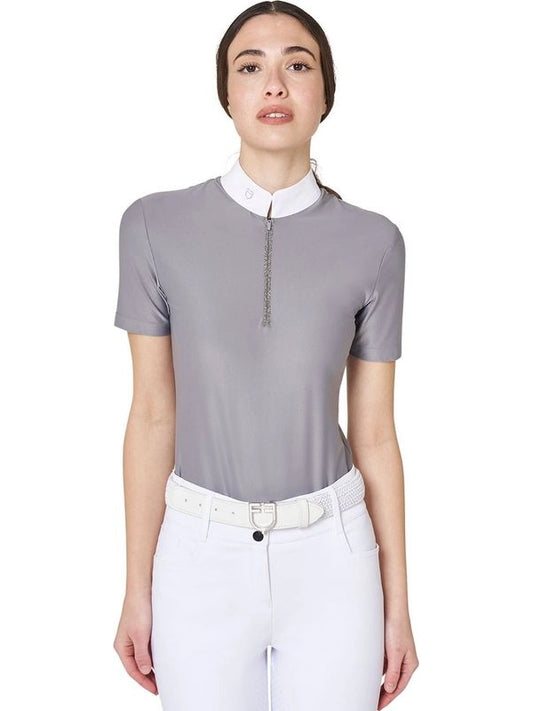 Polo concorso donna manica corta con strass