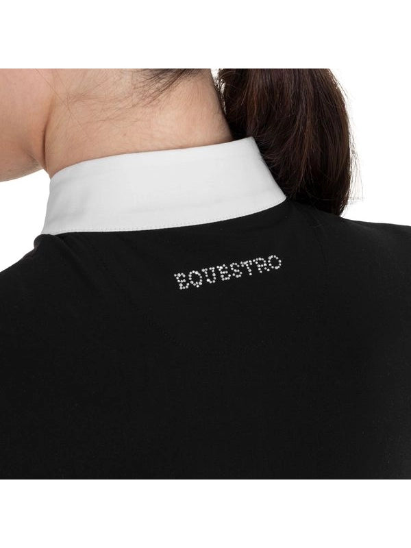 Polo da concorso da donna a manica lunga con strass