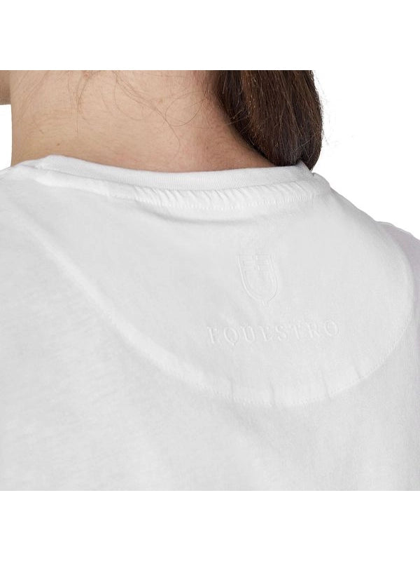 T-shirt donna con logo monogram effetto velluto