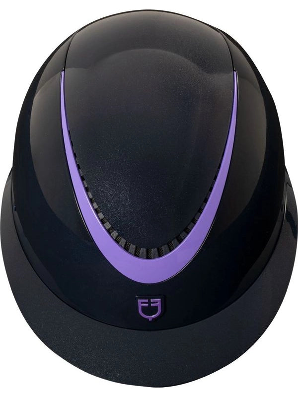 Cap lucido cinturino in ecopelle omologazione EN 1384-2023