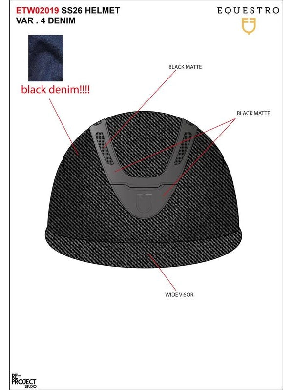 Cap Apocalypse donna calotta rivestita in tessuto omologazione EN 1384-2023