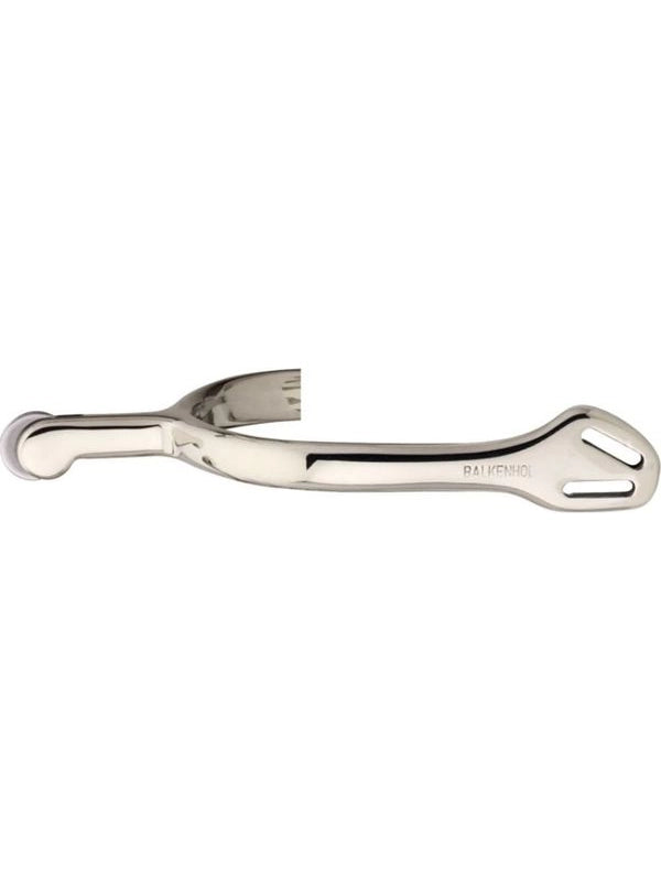 Balkenhol spurs for ladies with balkenhol fastening - german silver hihgly polished, 40 mm rounded