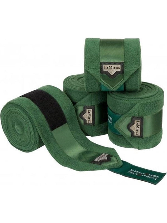 Fasce lemieux loire satin polo hunter green large set da 4