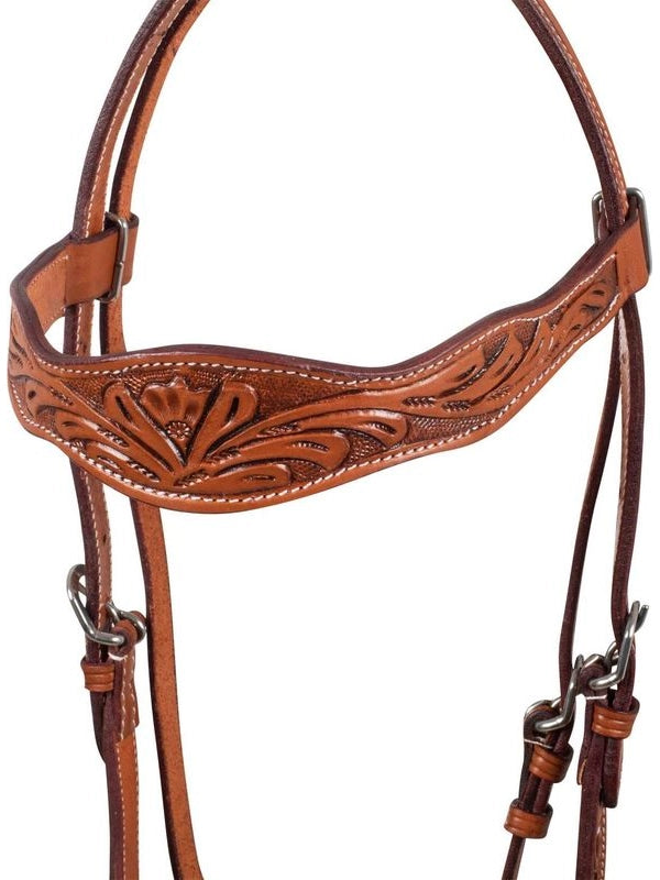 Testiera western flower tooling