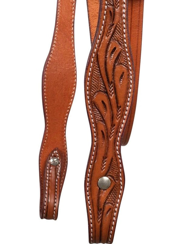 Testiera western flower tooling