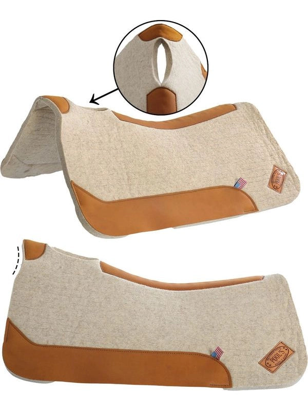 3/4" sottosella western pool's in feltro di lana 30"x32"