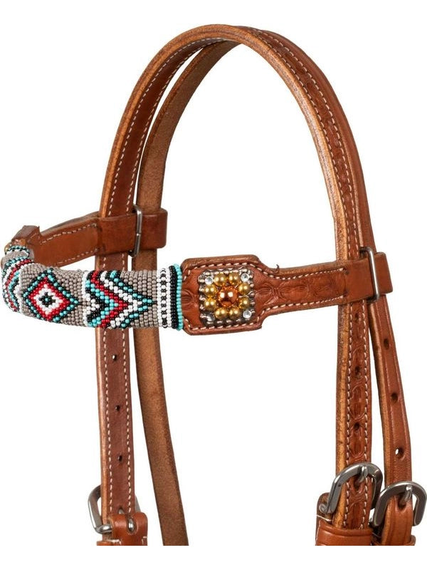 Briglia con decorazioni in perline navajo