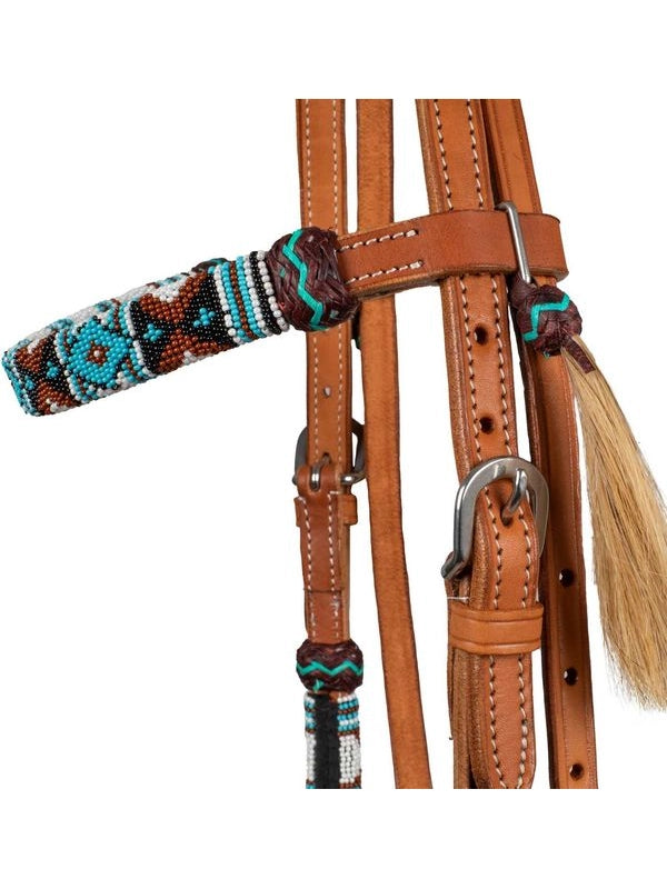 Testiera western con perle navajo