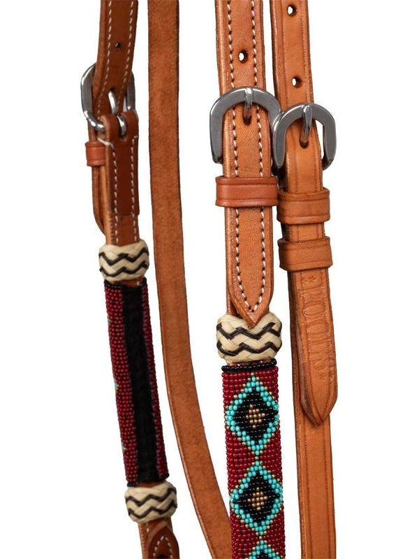 Bosal set con perle bordo' e redini mecate in crine