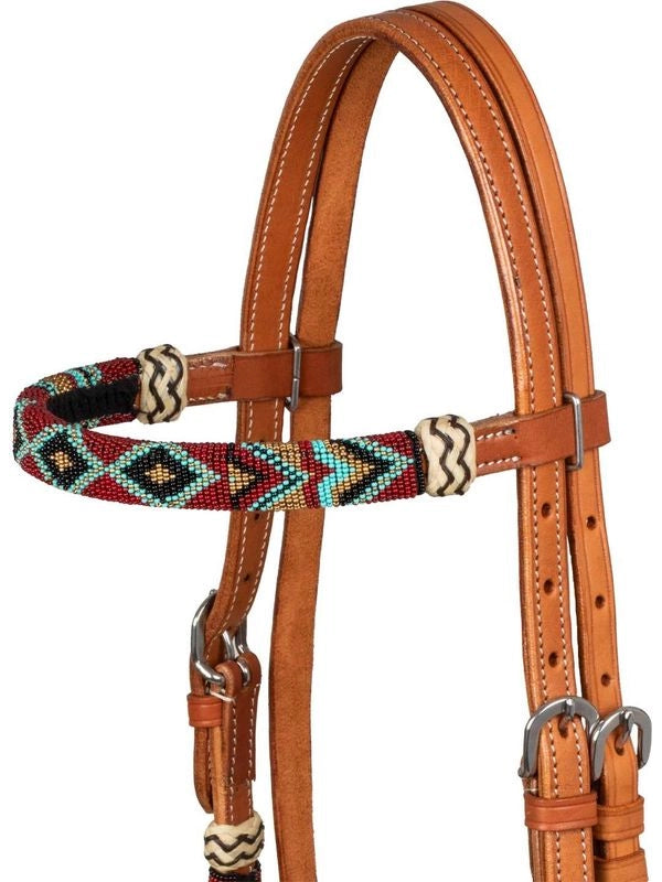 Bosal set con perle bordo' e redini mecate in crine