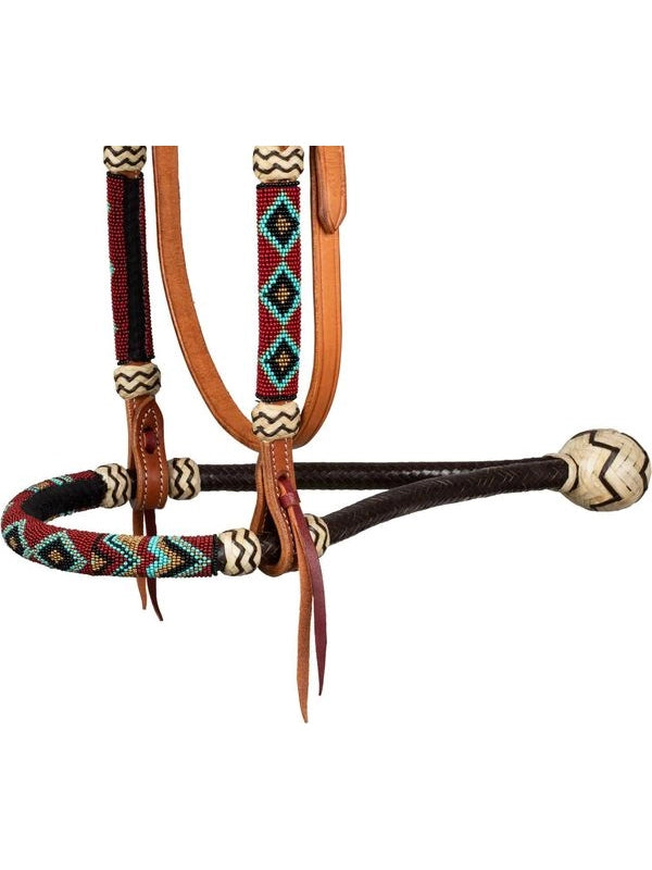 Bosal set con perle bordo' e redini mecate in crine