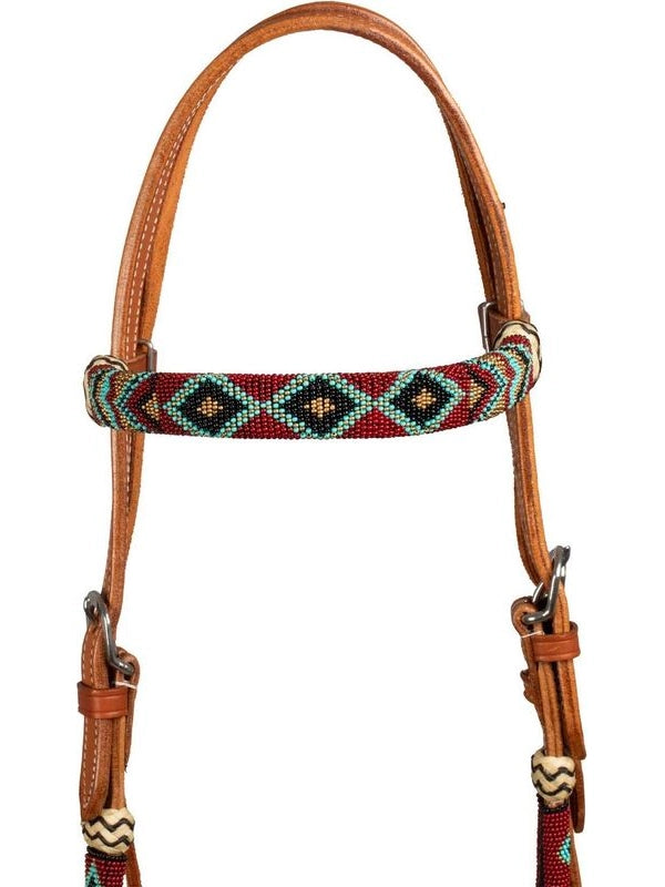 Bosal set con perle bordo' e redini mecate in crine