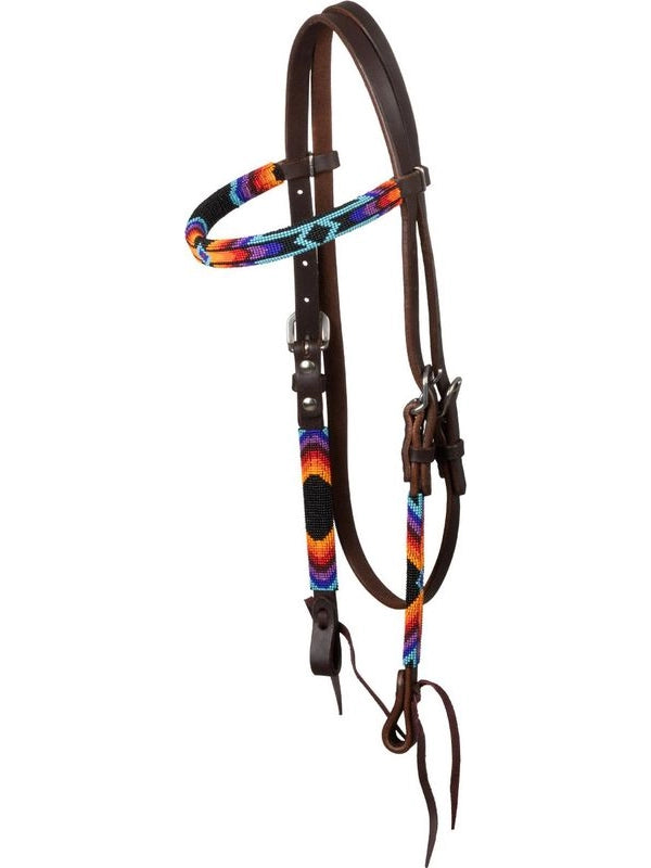 Briglia western serape con perline oliata
