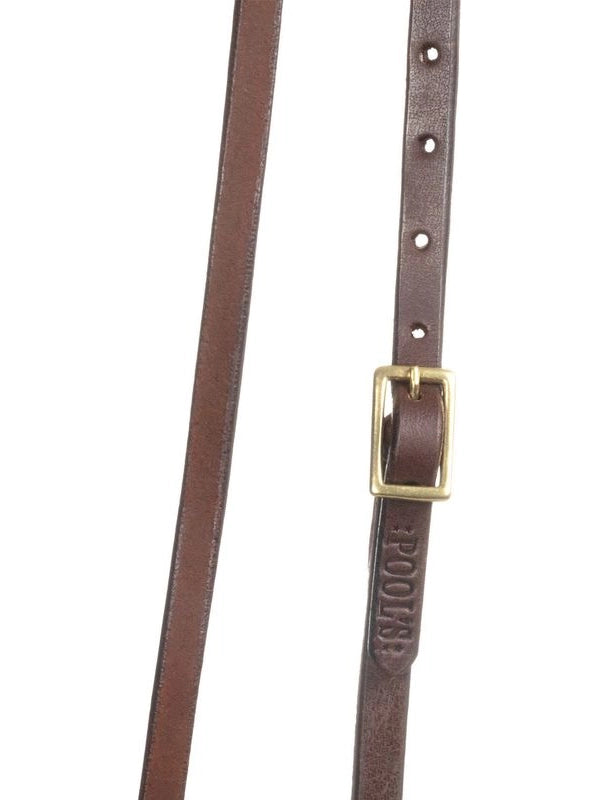 Abbassatesta a un orecchio in cuoio con fibbie in ottone