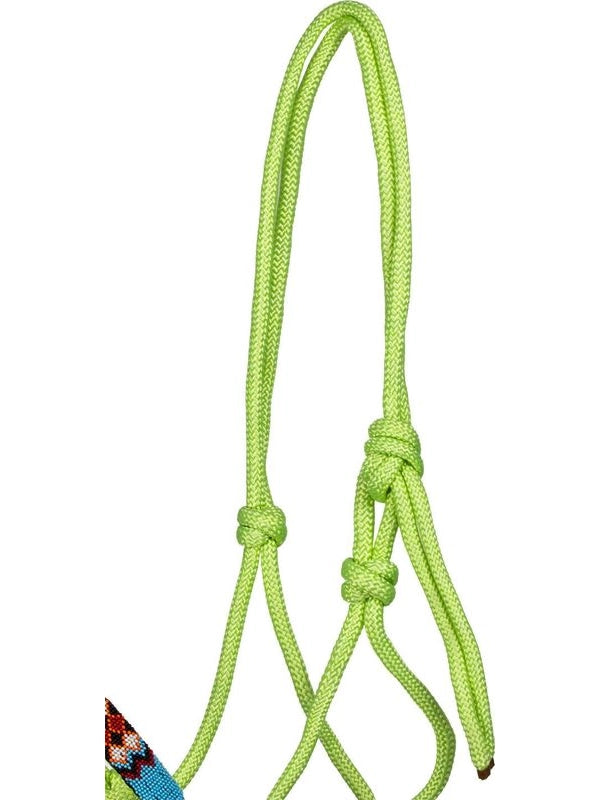 Capezza in corda con decorazioni perline c/lunghina