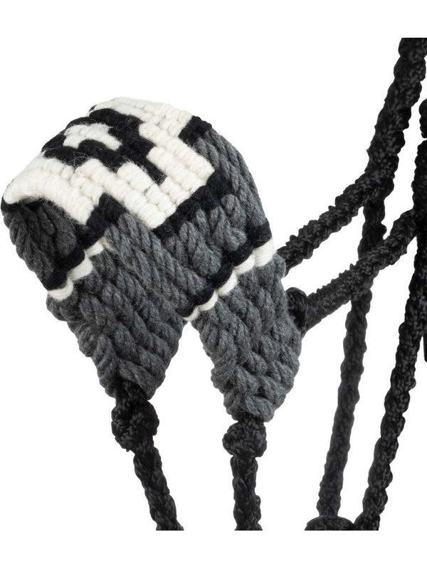 Capezza in corda di mohair con design a diamante