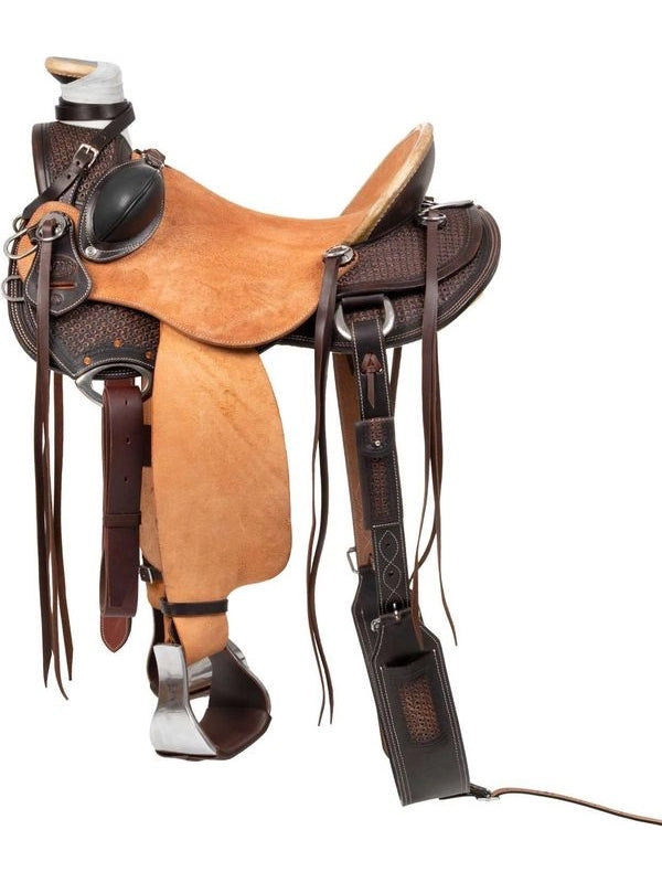 Sella wade western dusty con sottopancia posteriore e paracoltello