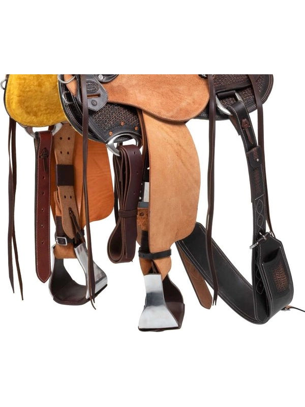 Sella wade western dusty con sottopancia posteriore e paracoltello
