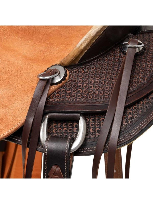 Sella wade western dusty con sottopancia posteriore e paracoltello