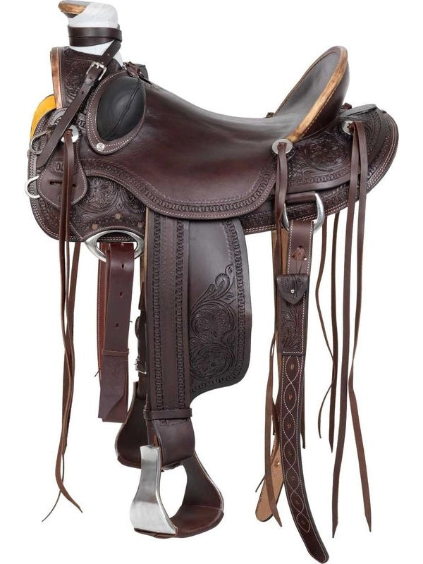 Sella western wade ranch flower tooling saddle