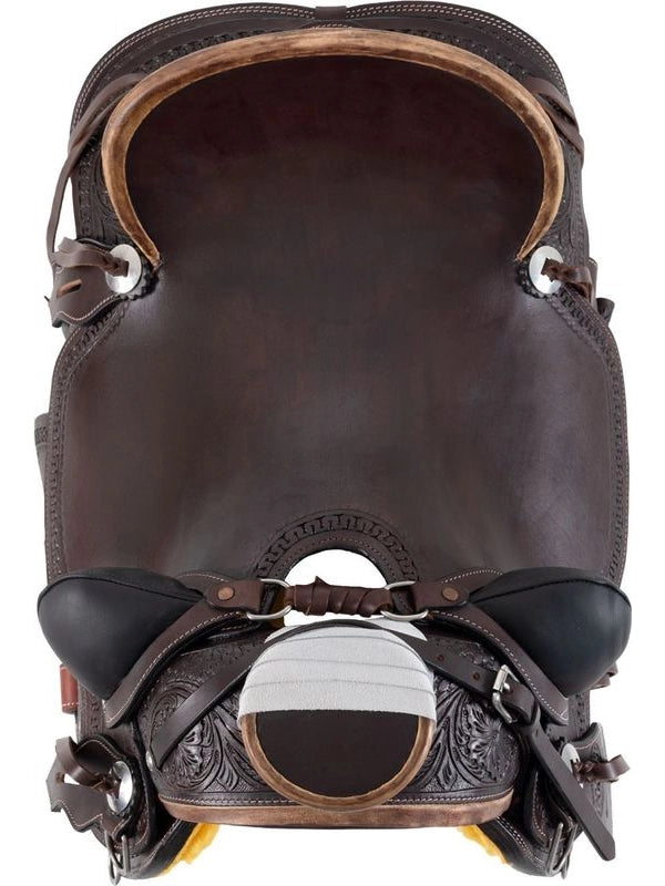 Sella western wade ranch flower tooling saddle