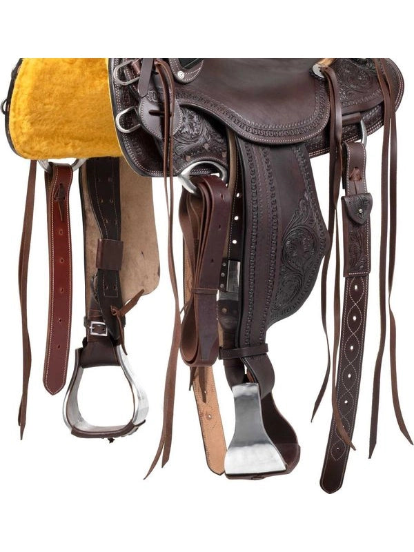 Sella western wade ranch flower tooling saddle