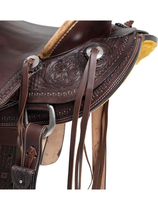 Sella western wade ranch flower tooling saddle