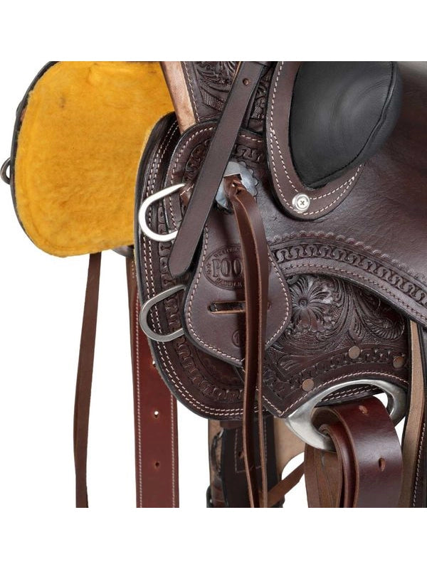 Sella western wade ranch flower tooling saddle