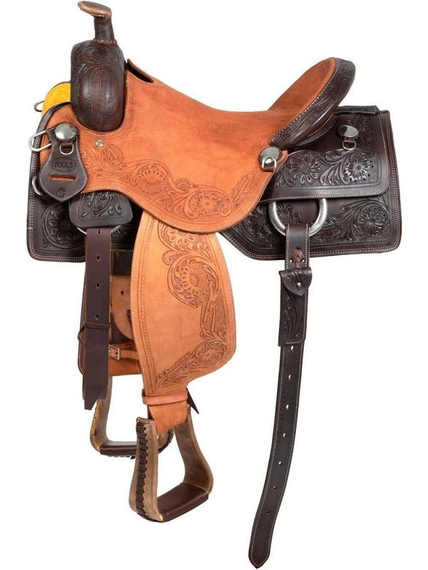 Sella cow horse Pool's con flower tooling