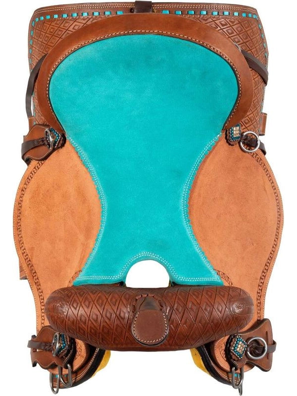 Sella barrel con seggio turquoise e basket tooling