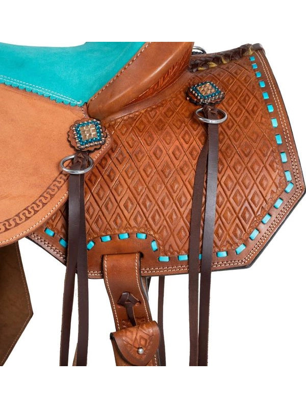 Sella barrel con seggio turquoise e basket tooling