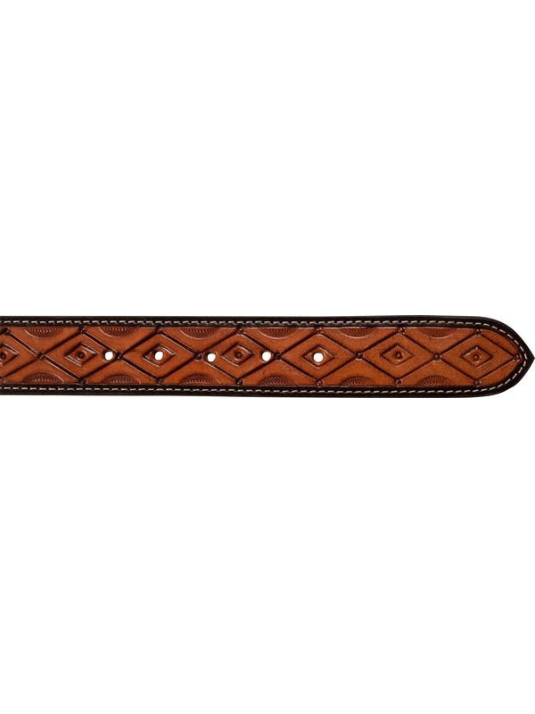 Cintura western unisex con perline e fibbia in ottone